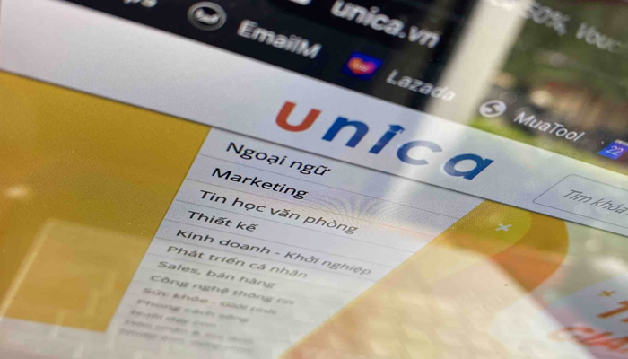 Website bán khóa học online - Unica