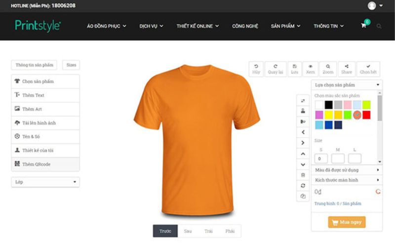 website thiết kế áo Printstyle.vn